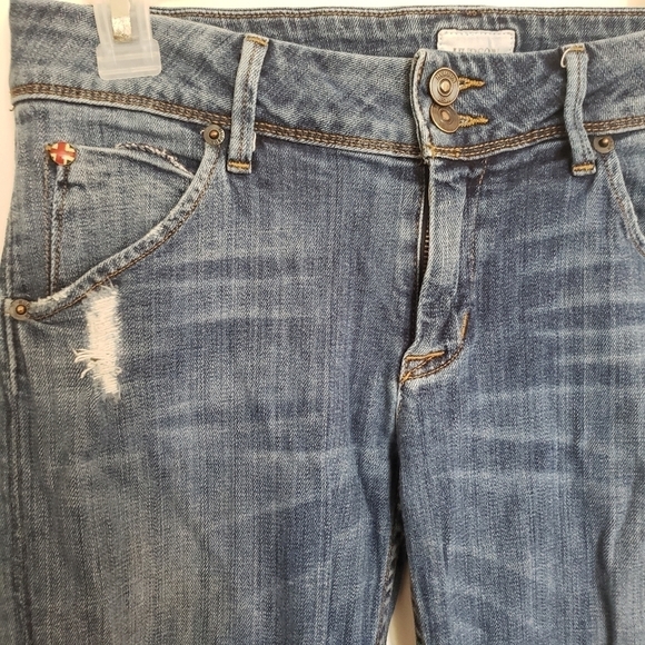 Hudson Collin Flap Distressed Skinny Jeans Size 27 Blue - Picture 4 of 11